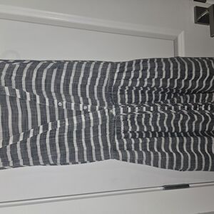 GAP Navy and White Striped Shirt